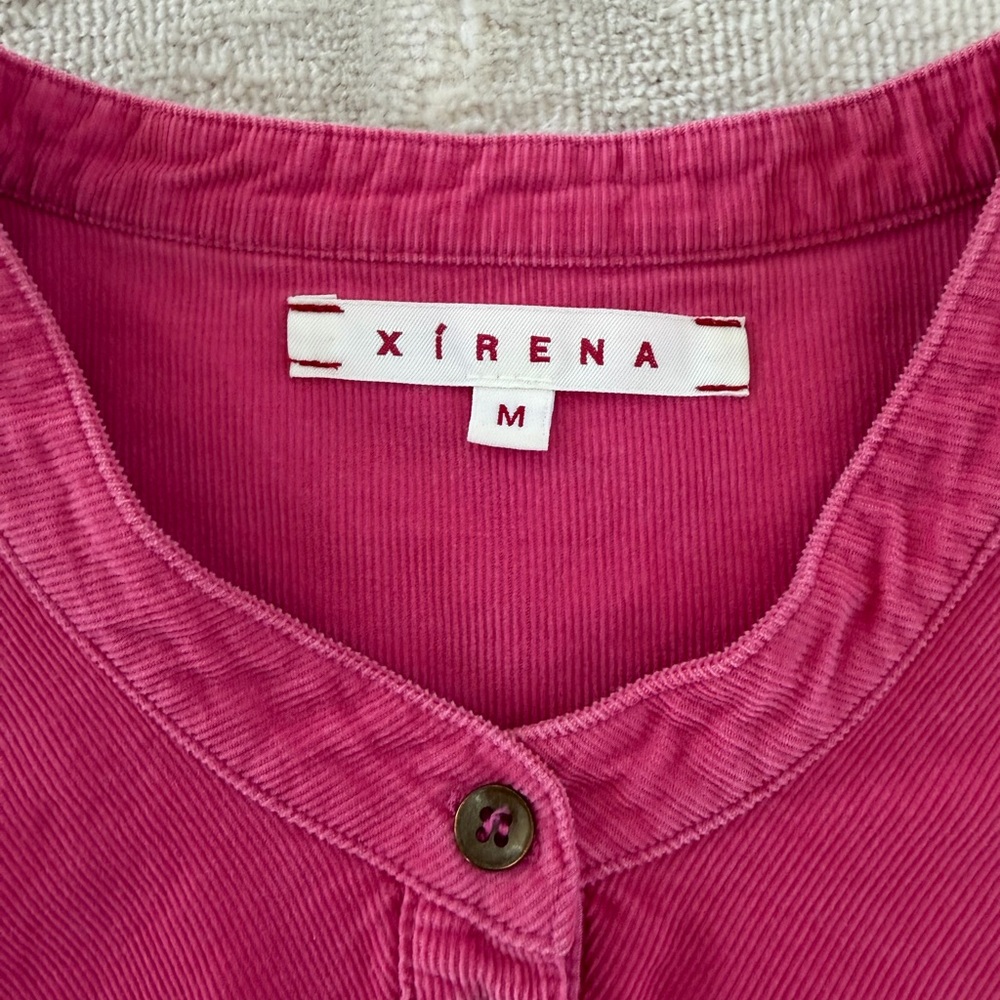 XiRENA hot pink micro corduroy shirt - Picture 2 of 5
